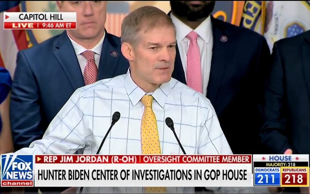 Rep Jim Jordan Unloads On Media For Hiding Hunter Laptop