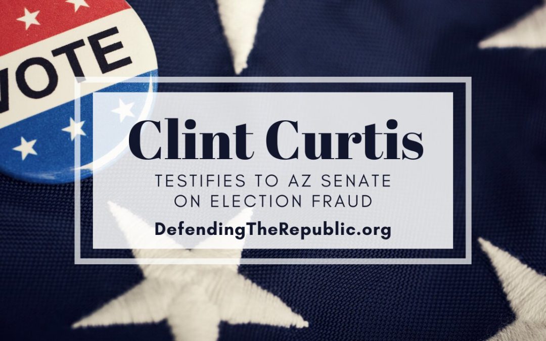 Clint Curtis Testifies to AZ Senate on Election Fraud