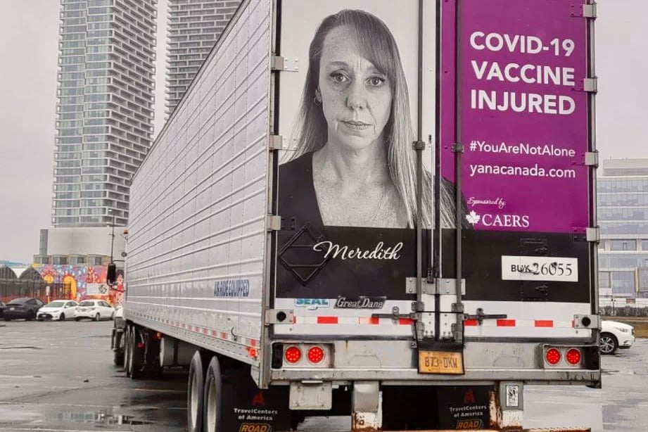 Injuries from the COVID-19 Vaccine Are Now Being Publicly Displayed in Canada Using Trucks Driving Down the Street