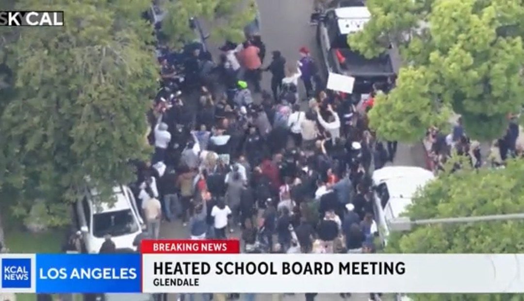 Armenian Men Beat Antifa and Far-Left Protestors Outside Glendale, CA School Board Meeting Over Pride Events