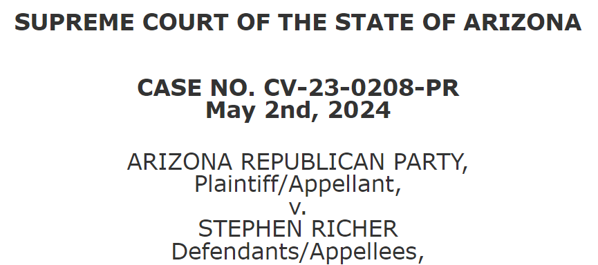 Good news from the Supreme Court of Arizona