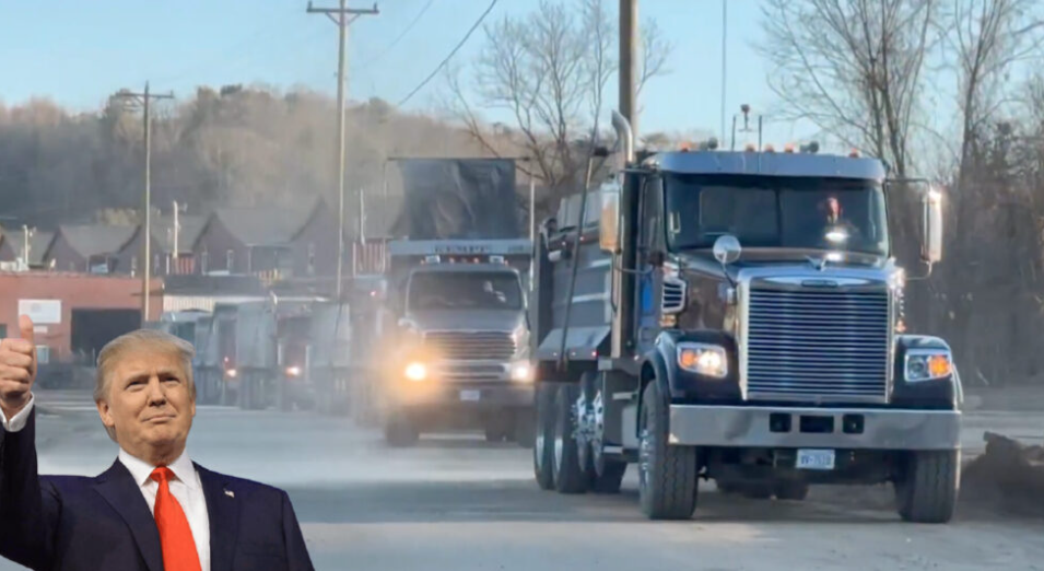 Massive army of trucks finally rolls into North Carolina