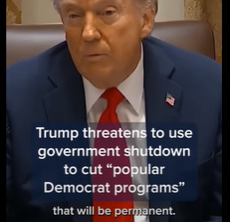Trump Says ‘We’re Only Going to Cut Democrat Programs’ After Senate Rejects Clean Funding Bill For 7th Time